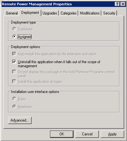Configure policy properties