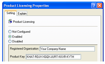 PowerMan license settings